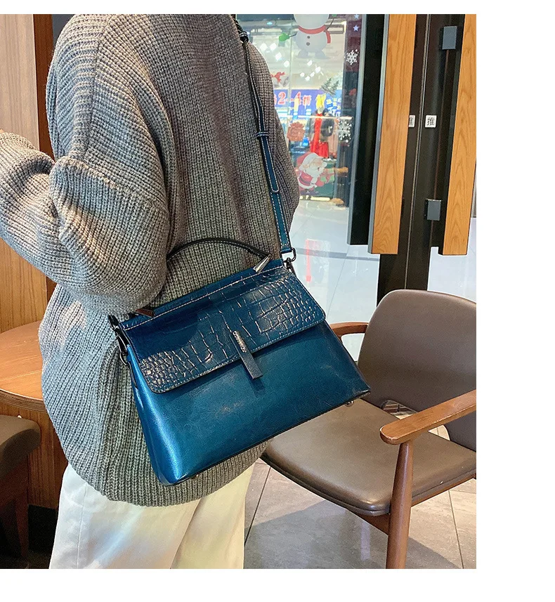 حقيبة يد من الجلد الطبيعي لعام 2025 للنساء، حقيبة كتف بمقبض علوي عتيق وحزام قابل للتعديل، محفظة كروس، واسعة ومتعددة الاستخدامات #6