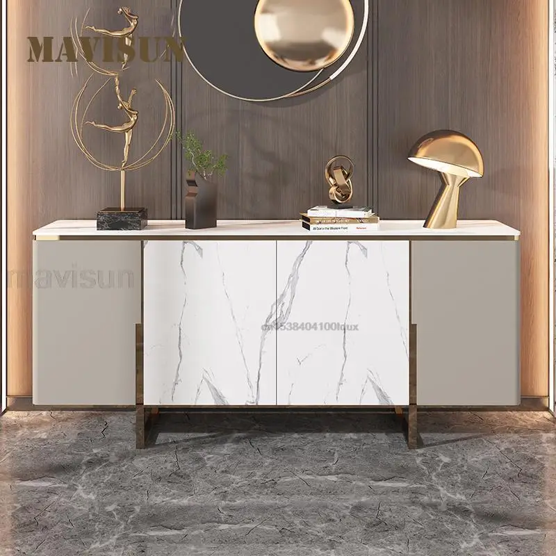 French Full Kitchen Marble Sideboard Home Restaurant Modern Entrance Hall Cabinet Scandinavian Style Dining Room Furniture