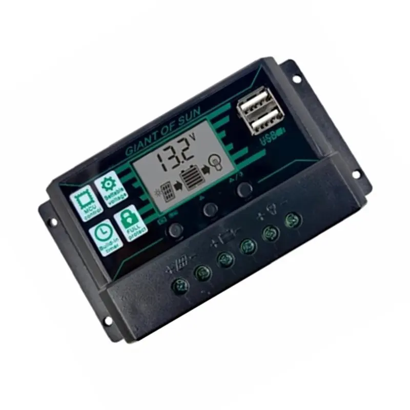 【GIFT】50A Solar Charge Controller PWM Dual USB Solar Panel PV Controller For Lifepo4 Lithium GEL Lead Acid Battery