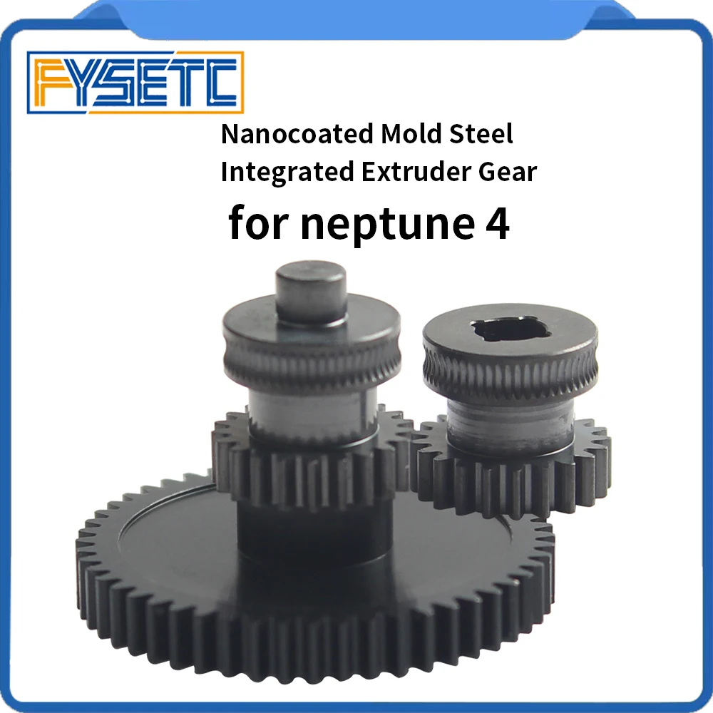 For Neptune 4/Pro/Plus/Max Nanocoated Mold Steel Integrated Extruder Gear CNC Precise printing Kit for ELEGOO 3D Printer