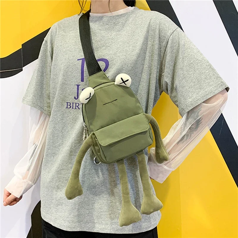 Girl Bag Tide Cartoon Cute Frog Crossbody Bags Casual Messenger Bag Chest Unisex Shoulder Women purse bolsas mujer сумка женская