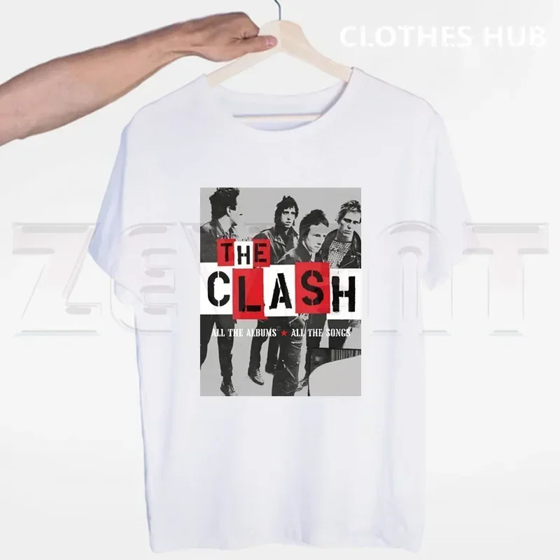 London Calling The Clash Album T-shirt For Men Short Sleeve Casual Men Tops Anime T Shirt Printed white t shirt women Tees