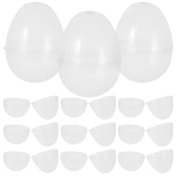 20Pcs Lottery Egg Plastic Easter Empty Eggs Clear Fillable Openable Ornaments Shape Candy Child Toy Surprise Ball Lottery Balls