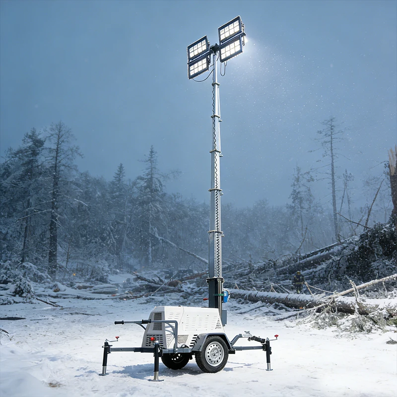 Easy to Operation Long Durability Compact Size Telescopic Light Tower Led Tower Light Generator Tower Light