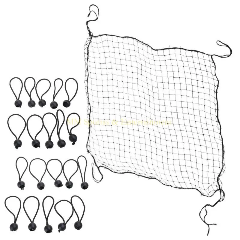 

31BE Bounces Back Soccer Net Football Rebounder Net Kickbacks Football Rebounds Net with 20 Elastic Rope for Beginner School