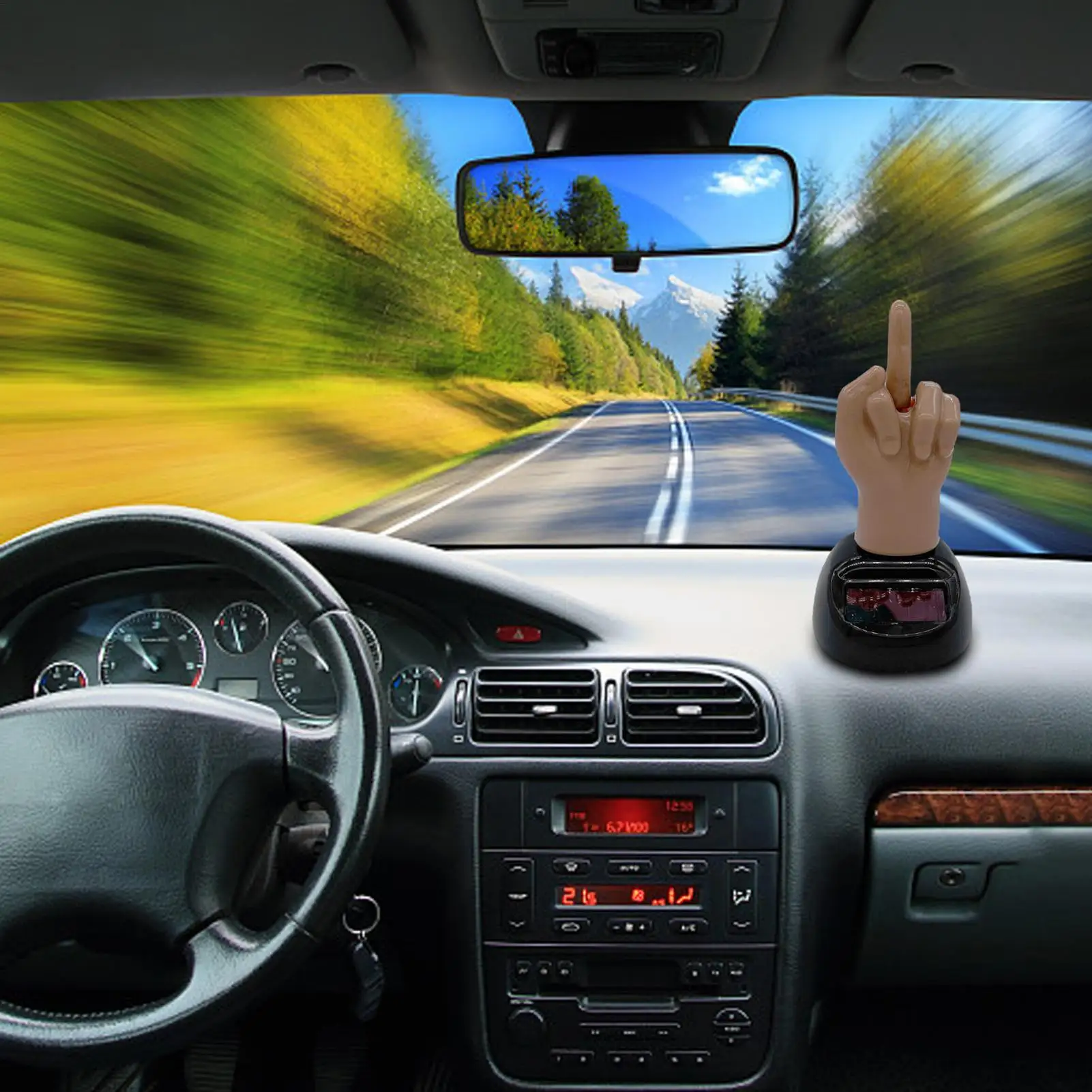 جديد سيارة الشمسية زخرفة مضحك لوحة القيادة الأوسط إصبع شكل هدية مزخرفة الإبداعية الداخلية لوازم السيارات سيارة دمية حلية #3