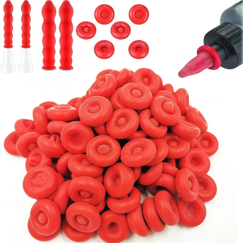 10/20/50pcs Caulk Cap Red Caulk Saving Cap Caulk Sealer Saver Open Caulking Tube For Sealing And Preserving