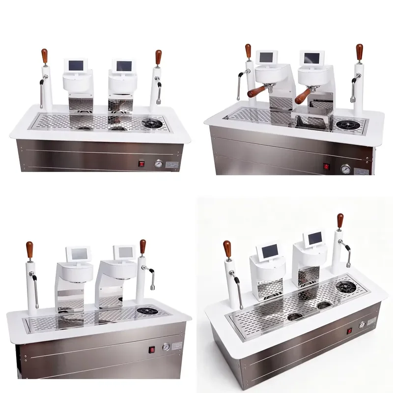 Innovative Commercial Under Counter Built in Coffee and Tea Maker Dual Unit with Touchscreen for Modern Cafes
