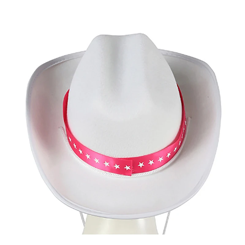 White Hat Costume Accessories Western Cowboy Hat Multipurpose Decoration Children Girls Costume Cosplay Props Decoration