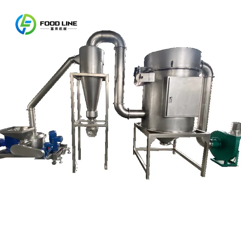 Automatic Crystal Sugar Salt Grinder Pulverizer with Motor Gear Pump for Industrial Fine Powder Food Processing