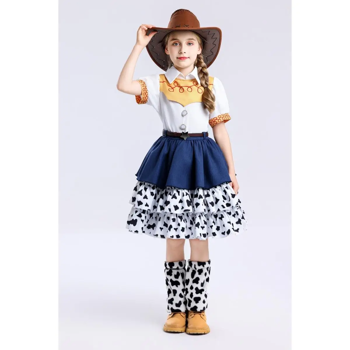 

Хэллоуин Новая игрушка S Косплей Набор костюмов для детей в виде Jie и Woody Ролевой наряд Plang Детская одежда для пар