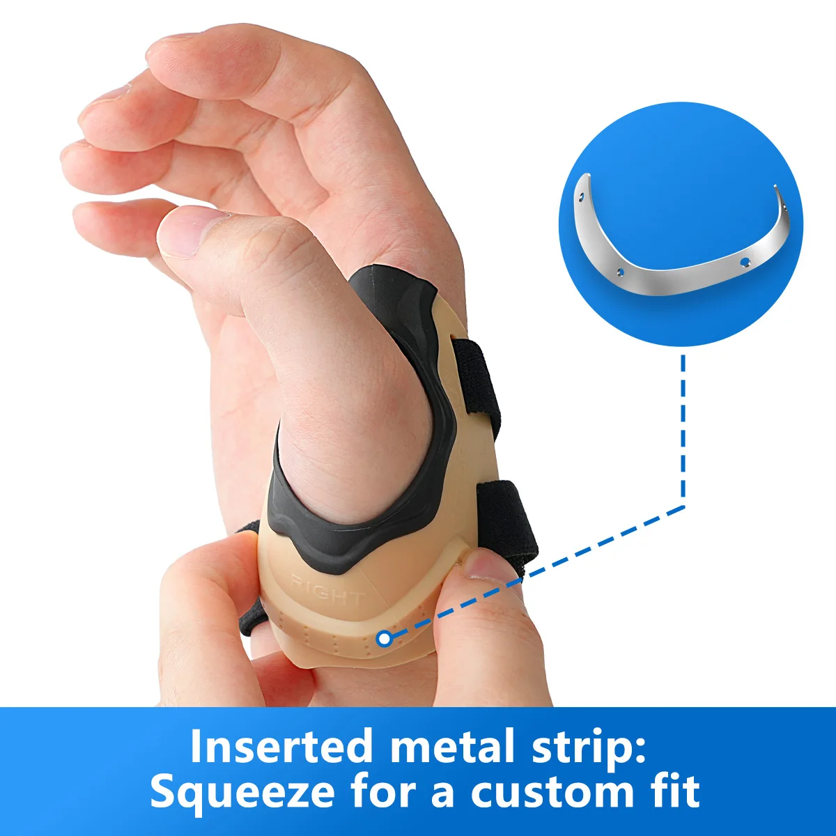 VELPEAU Thumb Splint Anti Cracking for Osteoarthritis and Arthritis CMC Thumb Brace Orthosis No restriction of Hand Movement