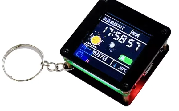 ESP32-C3 Witout Battery Desktop Ornament with 1.44-inch LCD Display, Portable Pendant, LVGL Astronaut UI, ST7735 Driver - view 4