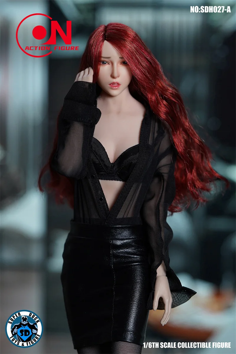 سوبر داك 1/6 SDH027 أنثى مثير رئيس نحت الشعر زرع رئيس نحت نموذج صالح 12 ''الجندي شاحب عمل الشكل دمى الجسم #2