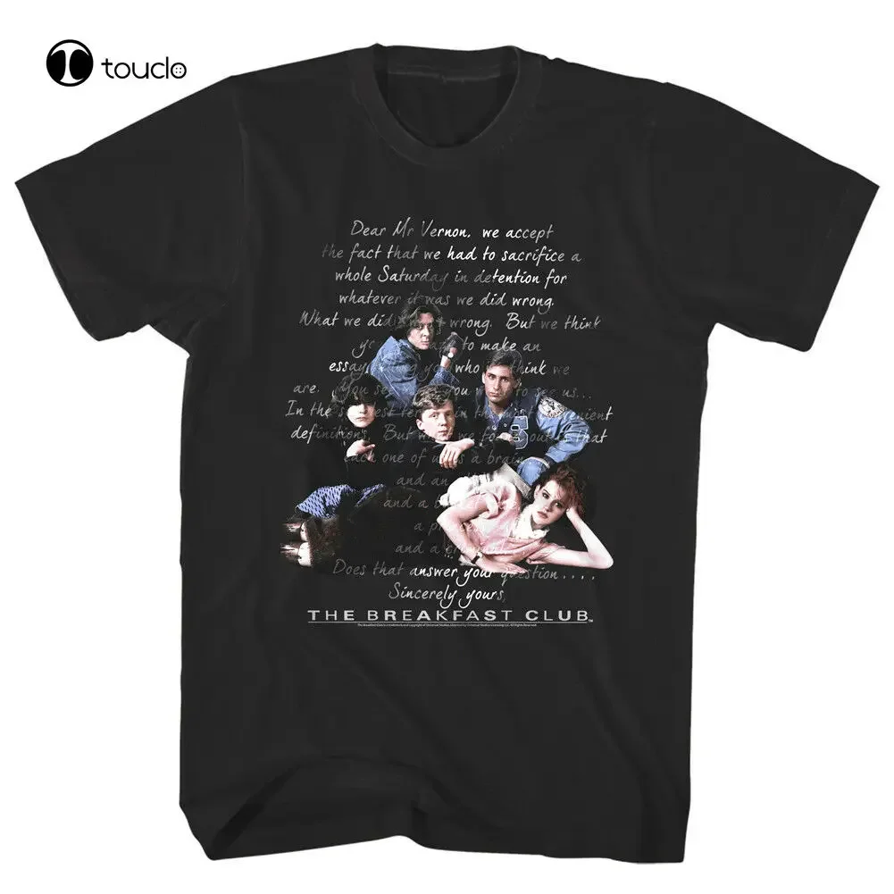 Camiseta con letras del Club de desayuno Dear Mr Vernon sinceramente para hombre, camiseta del drama de comedia Hughes