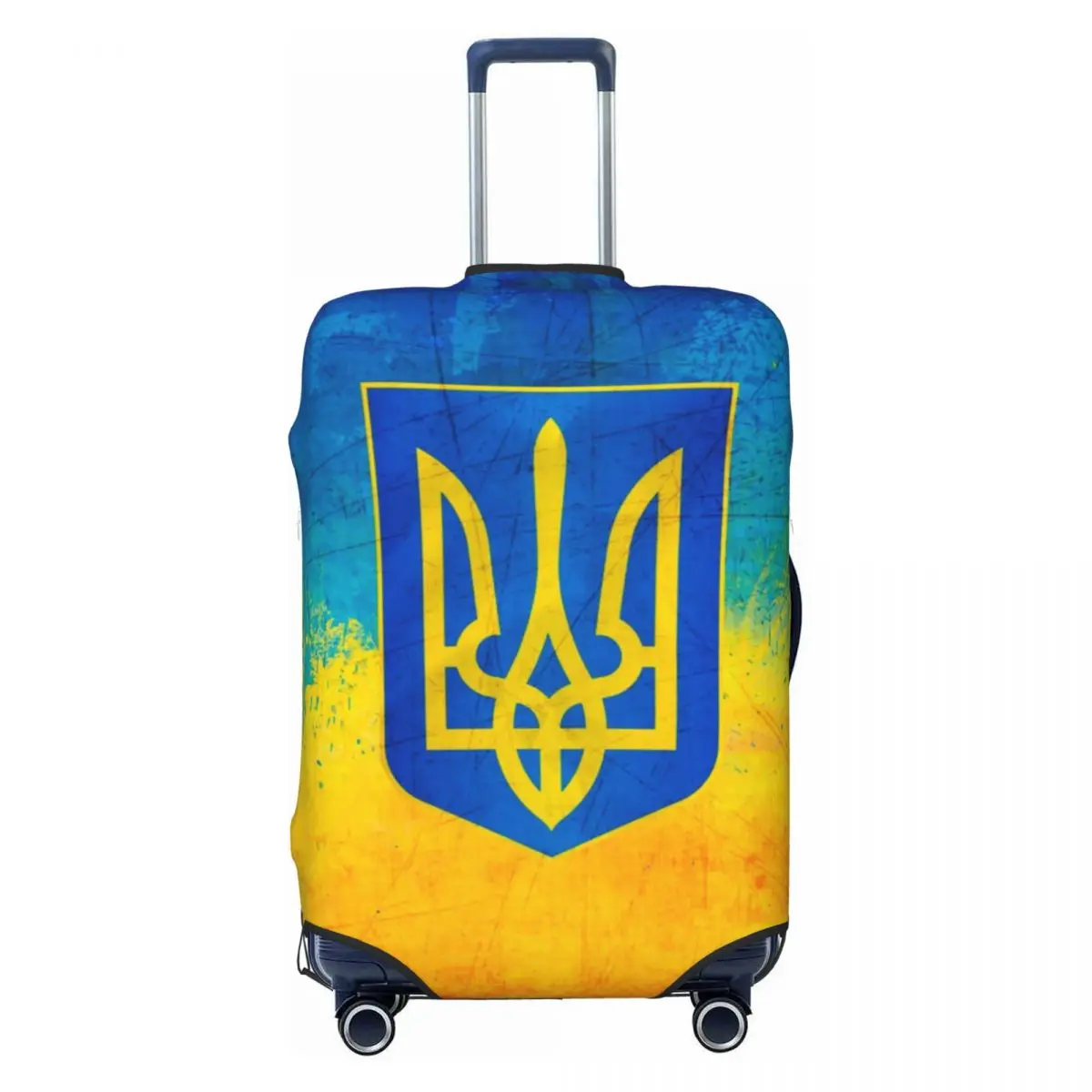

Custom Ukrainian Flag Luggage Cover Elastic Coat Of Arms Of Ukraine Travel Suitcase Protective Covers Suit For 18-32 inch