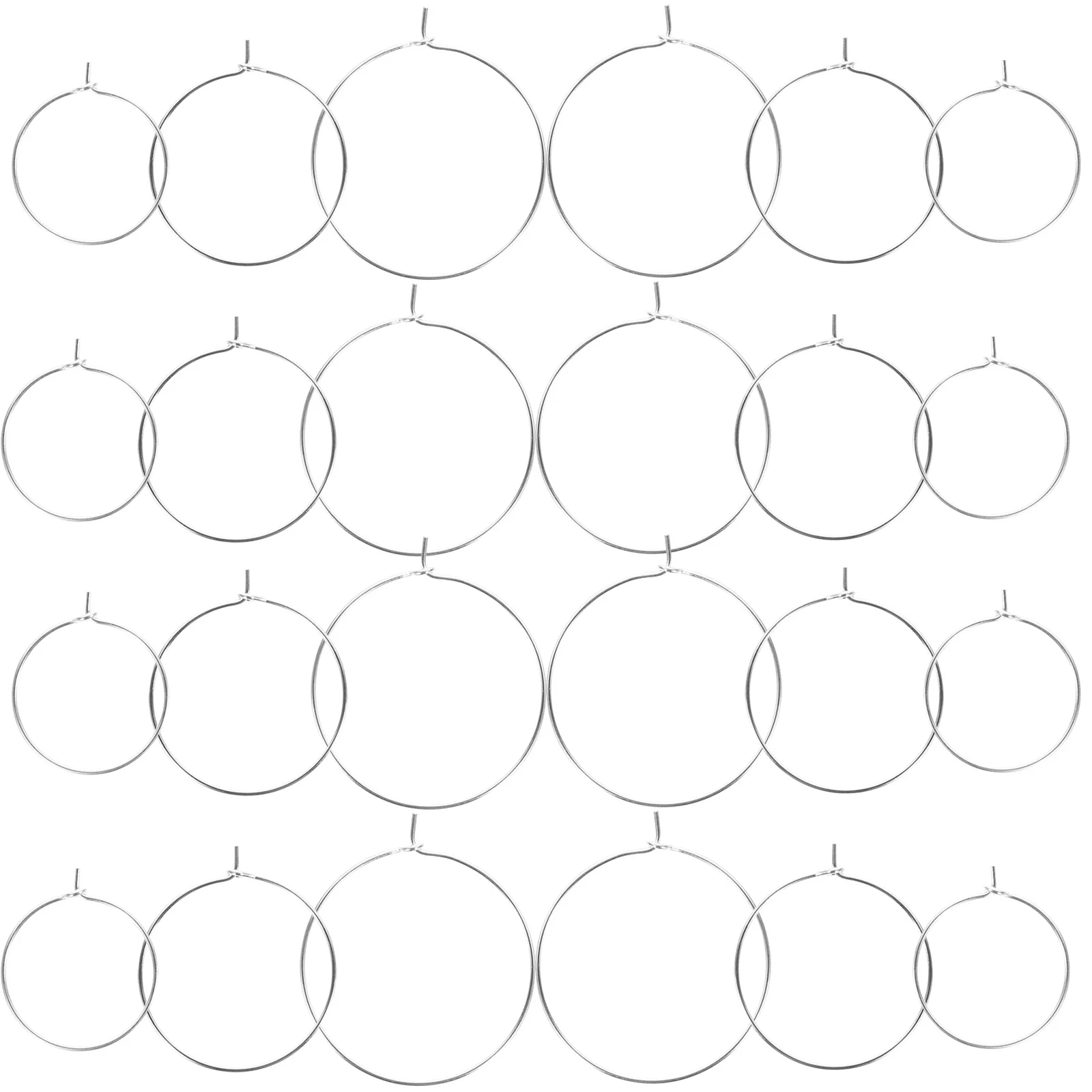 

150Pcs DIY Earring Circles Jewelry Craft Art Accessories for Handmade Earrings Open Beading Hoops Earring Findings