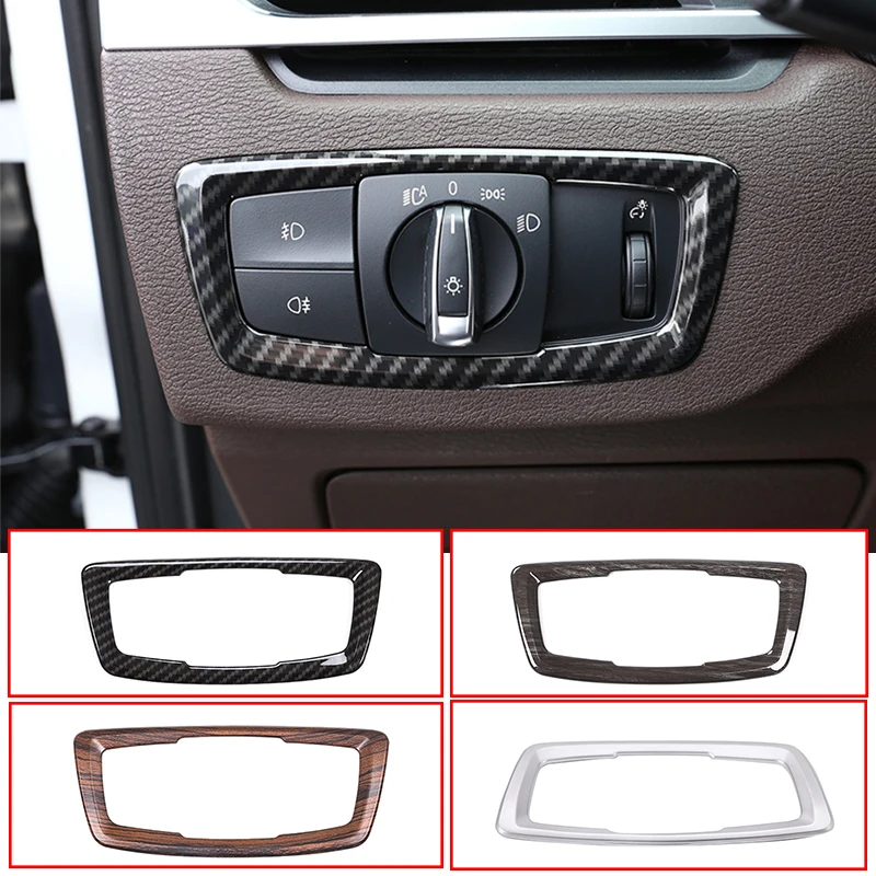 

ABS Carbon Fiber Car HeadLight Switch Button Frame Cover Sticker Trim for BMW X1 F48 X2 F47 2016-2022 1 Series F20 F22 2016-2019