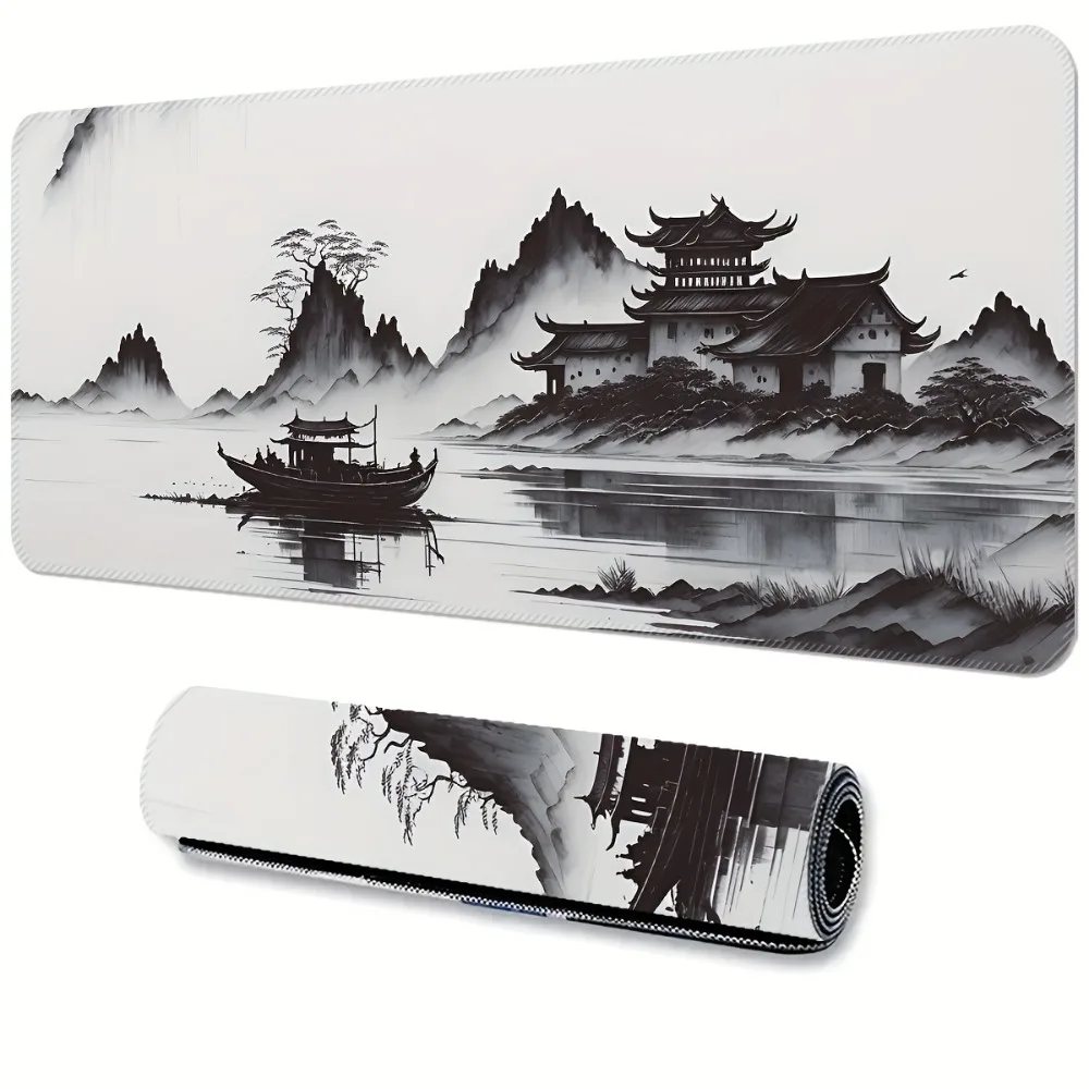 Landscape, Large Game E-sports Computer Oversized Lengthened Thickened Mouse Pad Desktop Mat Table Mat Mouse Pad, Washable