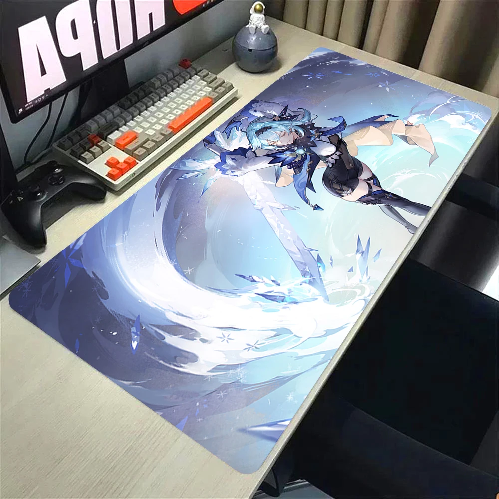 Eula Faruzan Freminet Mouse Pad Cartoon Lockedge Large Gaming Desk Pads Computer Gamer Keyboard Mouse Mat Mousepad PC Desk Mat