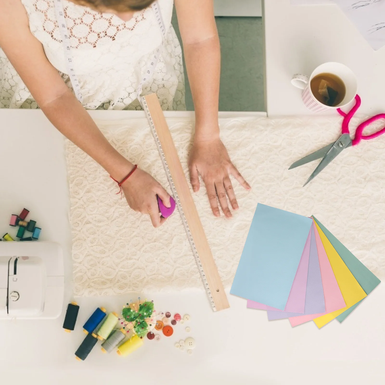 

12Pcs Artificial Sheets Quality Faux Fabric for DIY Crafts Hair Bows Earrings Jewelry Making Patchwork Materials