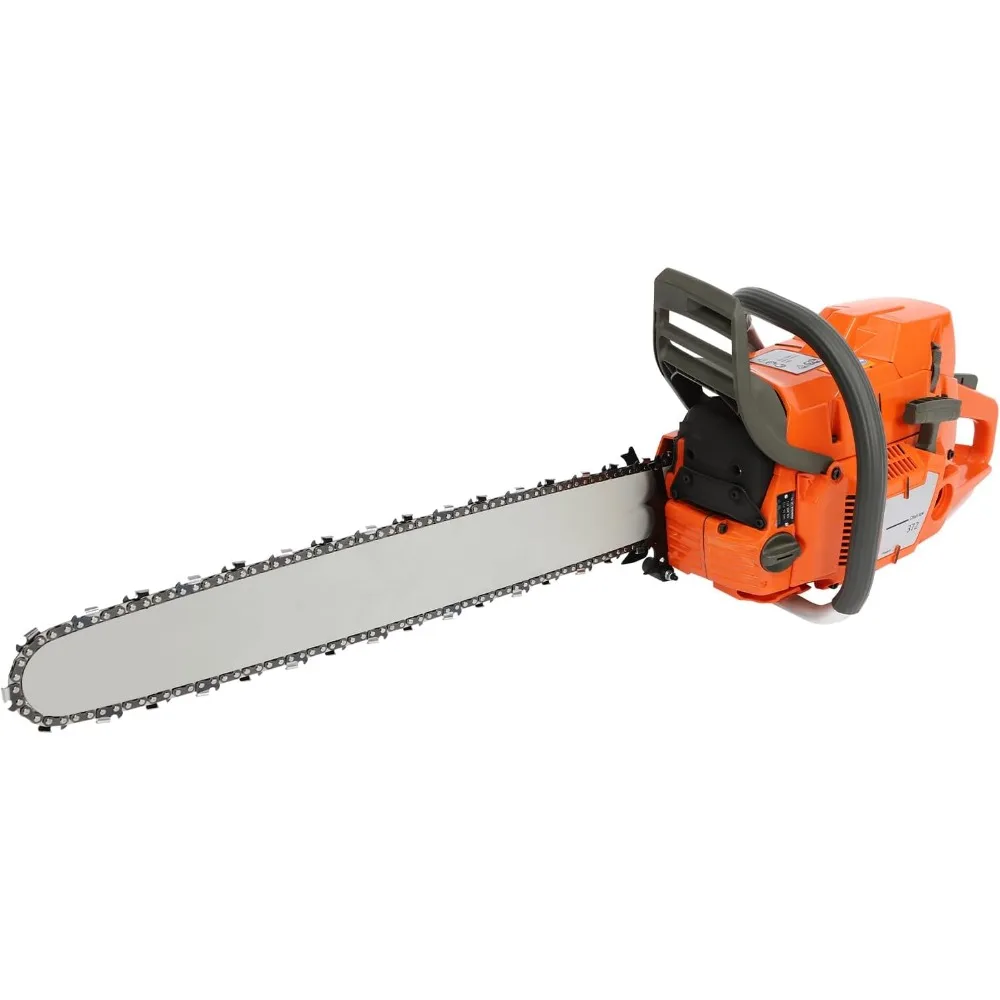 72CC 24 Inch Gas Chainsaw 2-Stroke Gasoline Powered Chain Saw with Handheld Cordless Gas-Powered Chain Saws Single Cylinder