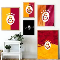 G-Galatasaray SK Sticky Posters Waterproof Paper Sticker Coffee House Bar Home Decor