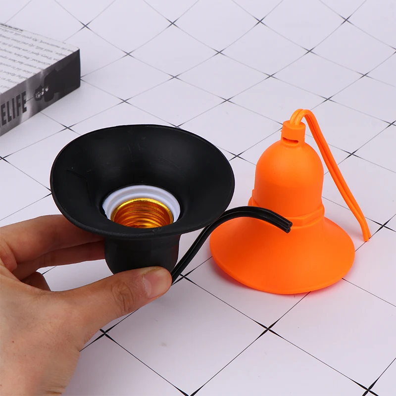 

Черный/оранжевый E27 винтовой держатель лампы люстра высокотемпературный водонепроницаемый патрон адаптер держателя лампочки