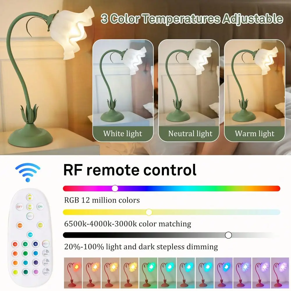 

Shaped Rechargeable LED Desk Lamp With Remote Control, Color Changing Decorative Table Light For Bedroom, Living Room, And Home