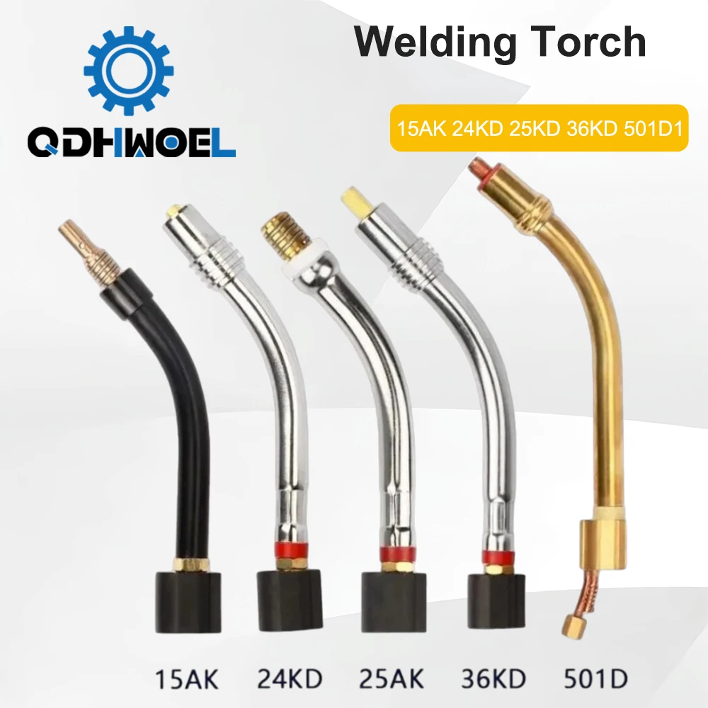 QDHWOEL MIG Welding Torch Swan Neck For Binzel 15AK 24KD 25KD 36KD 501D1 Goose Neck