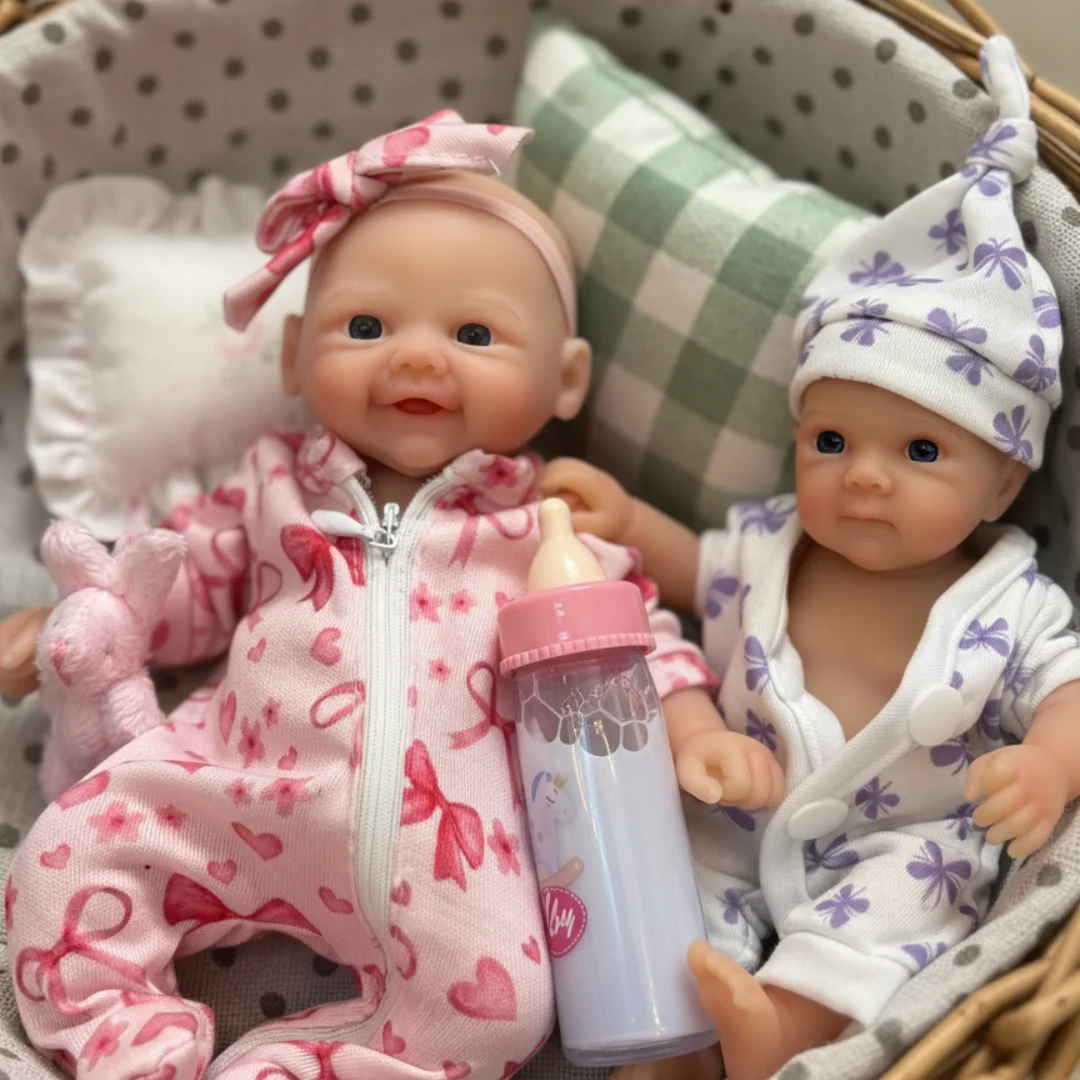 20 سنتيمتر/2 أنماط مقاوم للماء لينة صغيرة بيبي تولد من جديد دي سيليكونا فتاة الدمى مع الطلاء الجلد مرنة اليدوية الوليد سيليكون الدمى #2
