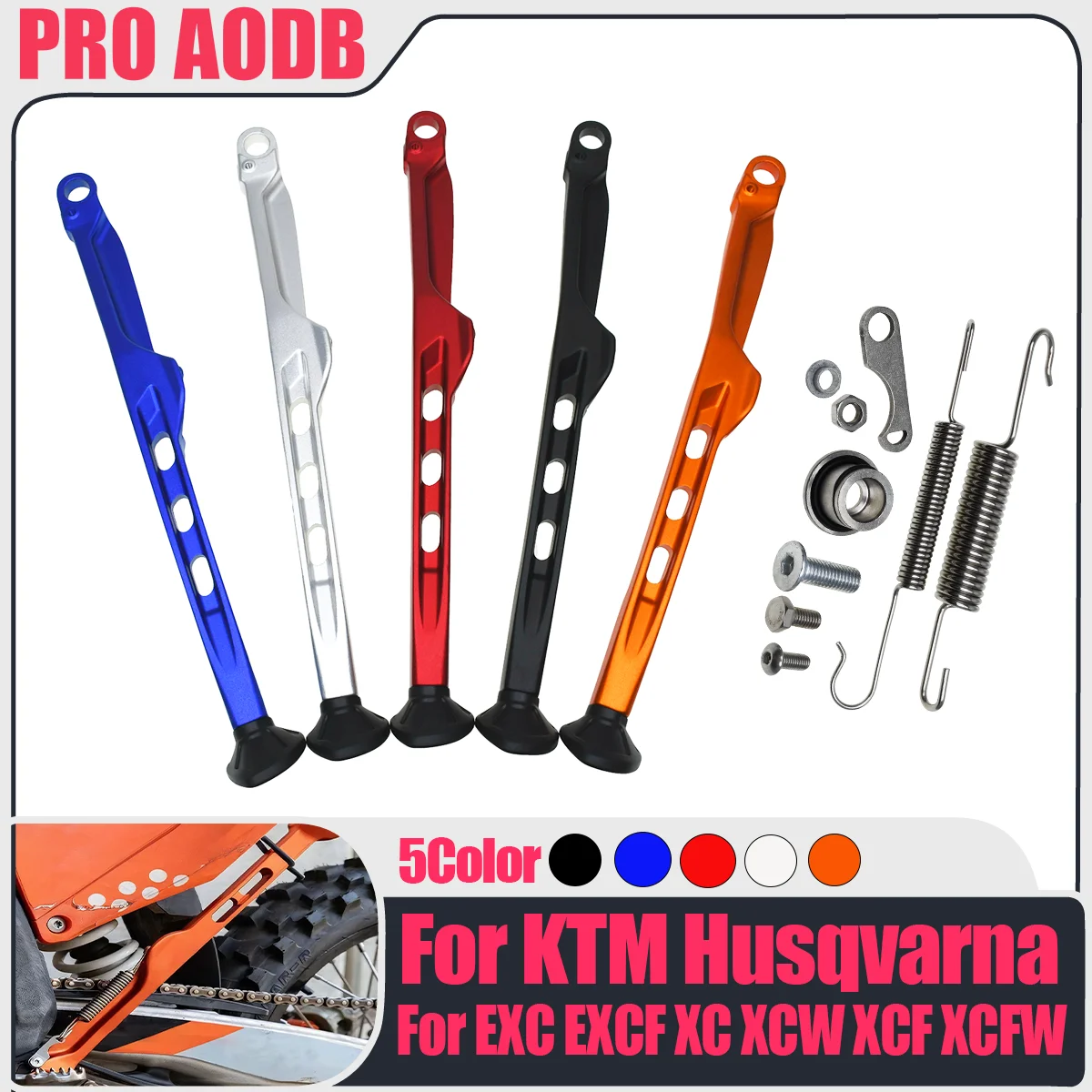 

For KTM XC EXC XCF EXCF CKD Six Days Motocross Parking Side Stand With Spring Kit For Husqvarna TE TX FX FE GAS GAS EX EC 2024
