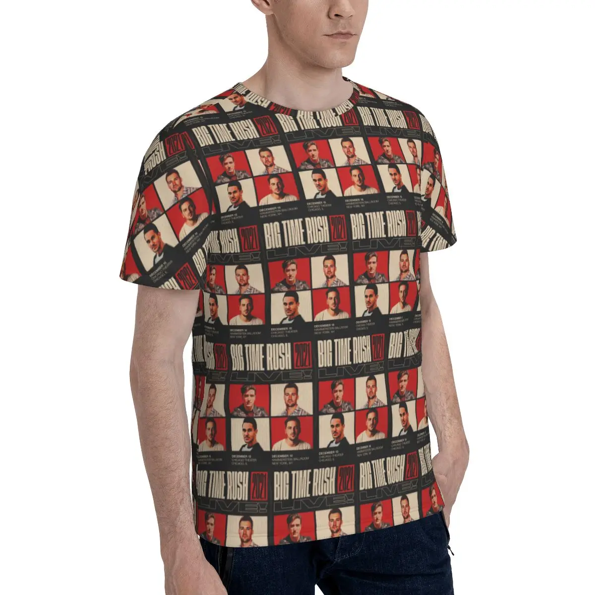Big Time Rush BTR Band Music T-Shirt for Men Cotton T Shirts Men's Short Sleeve Round Neck Summer Clothes Tops