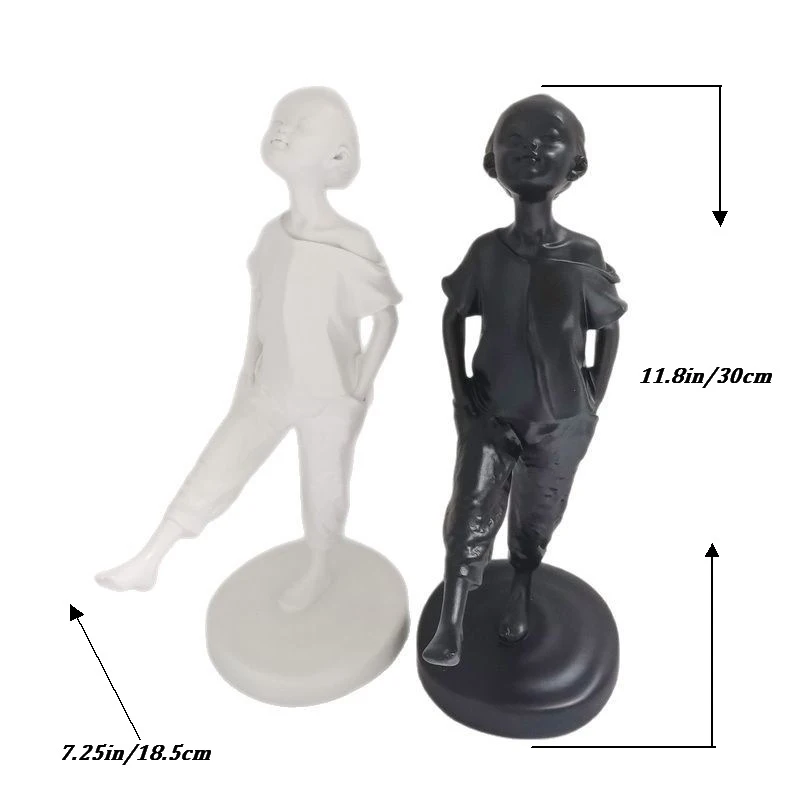 Resin statue figurine of a little girl, home decoration item, festival gift, entrance hall and living room modern sculpture