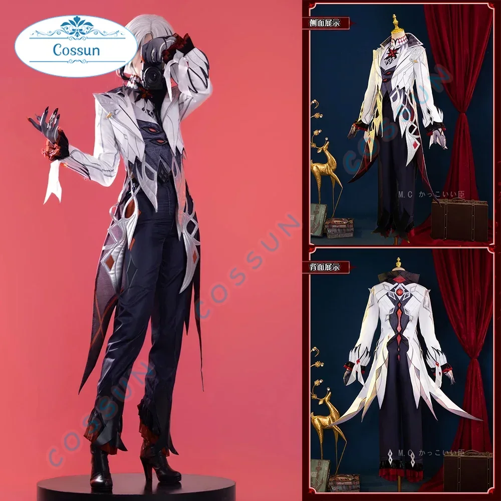 Genshin Impact Arlecchino The Knave Cosplay Costume Full Set Wig Uniform Eleven Fatui Harbingers Outfit Halloween