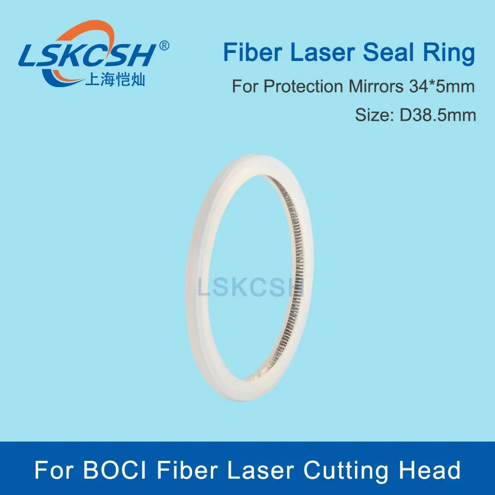 Bague d'étanchéité D38.5 mm pour lentille de protection de fibre 34x5mm, 5 pièces/lot, utilisée pour tête de machines de découpe laser à fibre BOCI BLT641