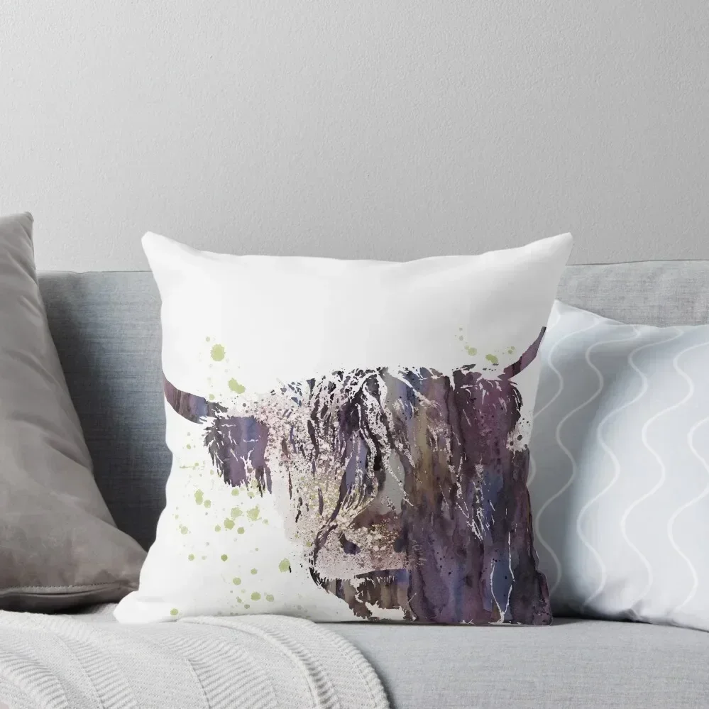 

Highland cow, watercolor Highland cow Throw Pillow Decorative Sofa Cushions luxury decor pillow