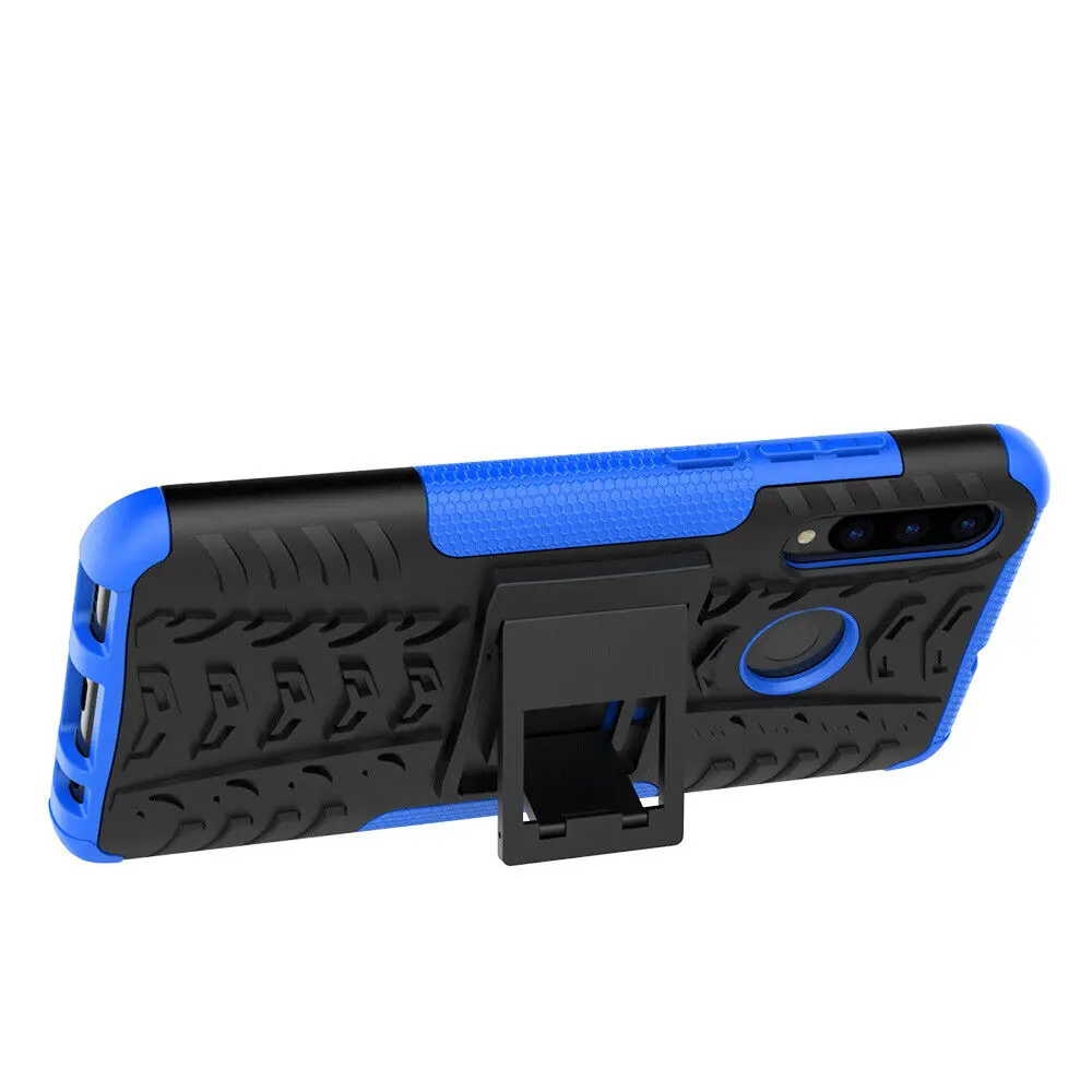 Hybrid Shockproof Rugged Stand Cover Hard Armor Case For Huawei Honor 20 20e 10 Lite Pro P Smart 2019+Tempered Glass