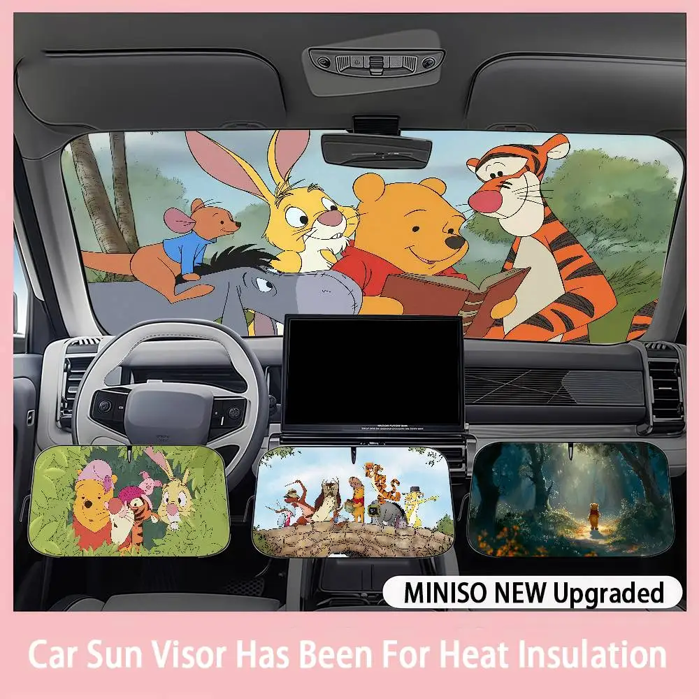 

Disney Winnie the Pooh Car SunShade Windshield sunshade blocks ultraviolet rays, car insulation sunshade protector
