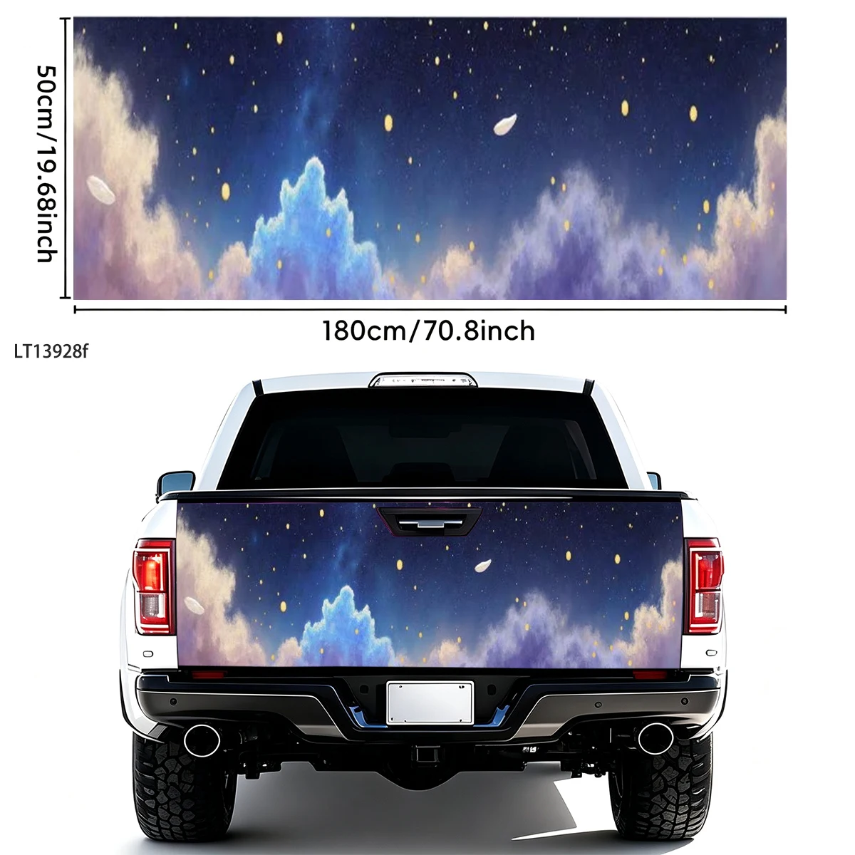 Colorful Galaxy Paint Splash Burst Abstract Space Art Car Rear Tailgate Wrap Waterproof Vinyl Auto Exterior Mod Decor Sticker