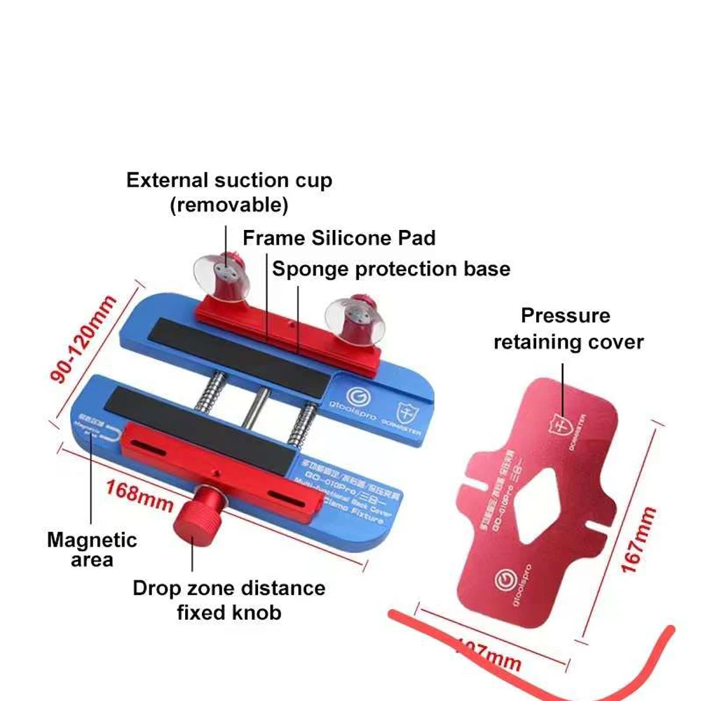 Gtoolspro GO-010PRO 3in1 Multi-functional Dismantling Back Cover Opener Screen Pressure holding Clamp Glass Fixed Suck Holder