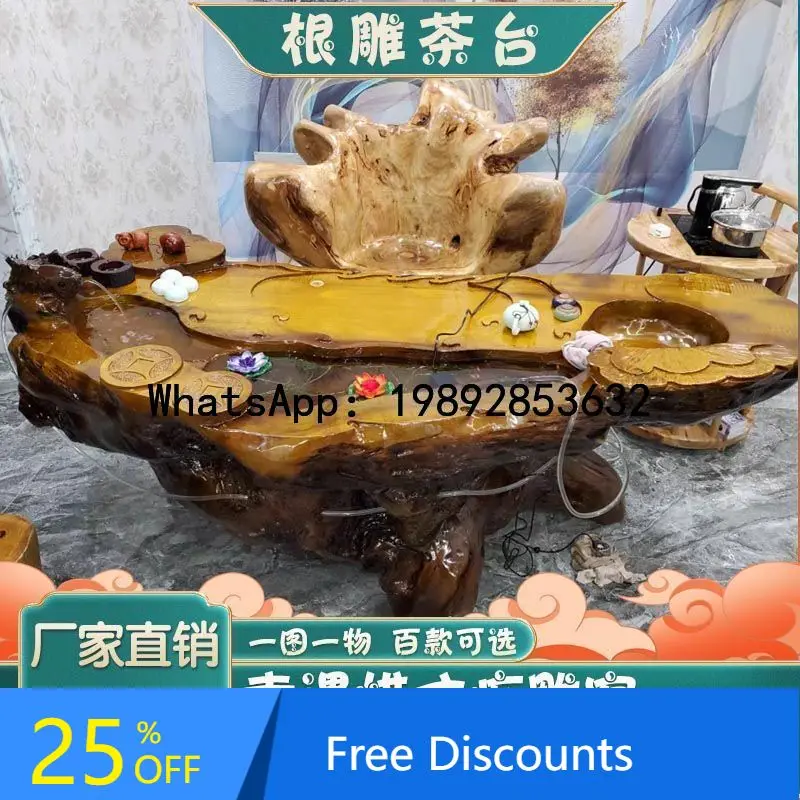 XL Root Carving Tea Table Centennial Camphor Wood Root Carving Carving Living Room Log Tea Table Tree Root Tea Art Table