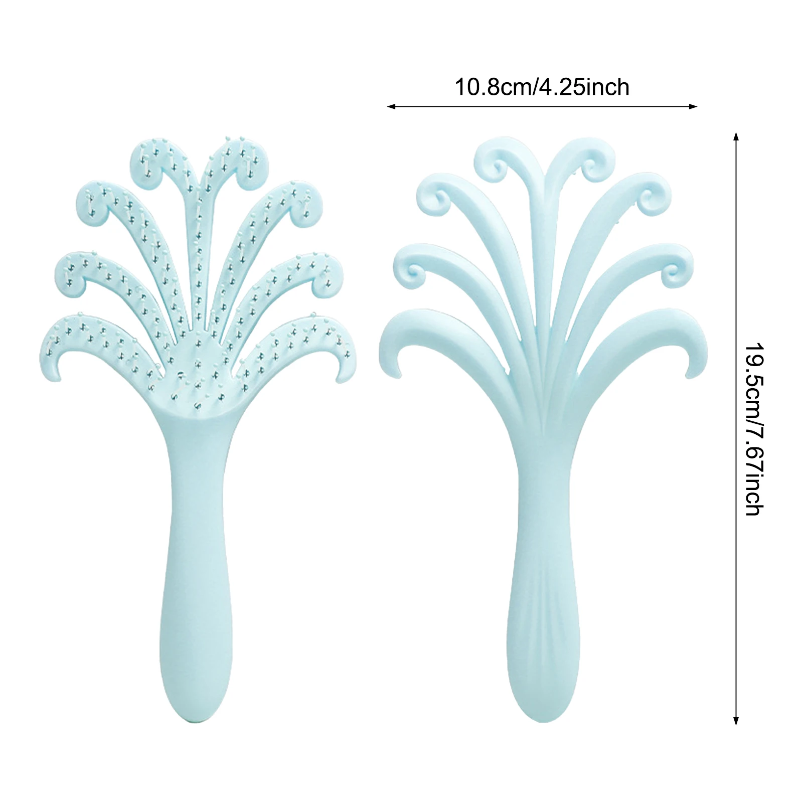 1 قطعة مشط شعر الأخطبوط فرشاة شعر لتكثيف الشعر الرطب والجاف تدليك فروة الرأس مكافحة الضرر ABS مشط فك تشابك الشعر #6