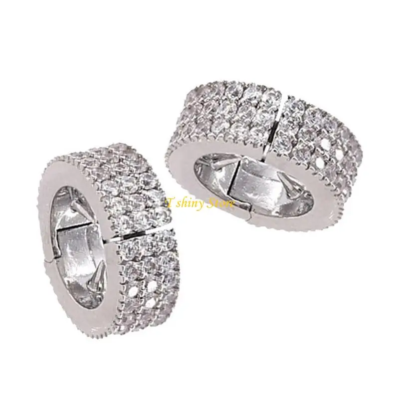 N58F Stylish Hair Cuffs Blingbling Charm Party Costume Christmas Bangs Hair Rings view 5