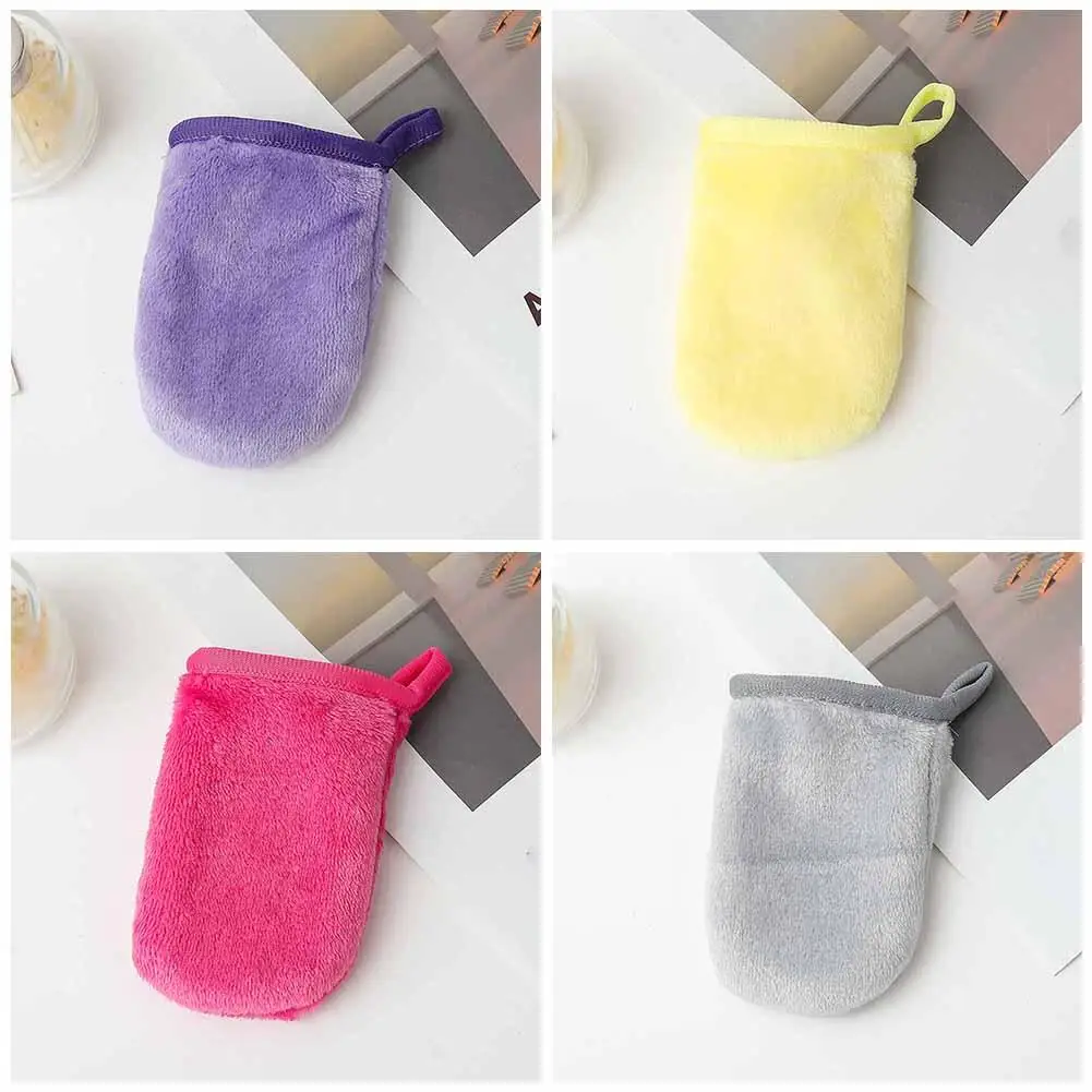 1pcs Professional Makeup Remover Gloves Microfiber Super Soft Face Cleaning Pads Reusable Nail Removal Skin Care Tools