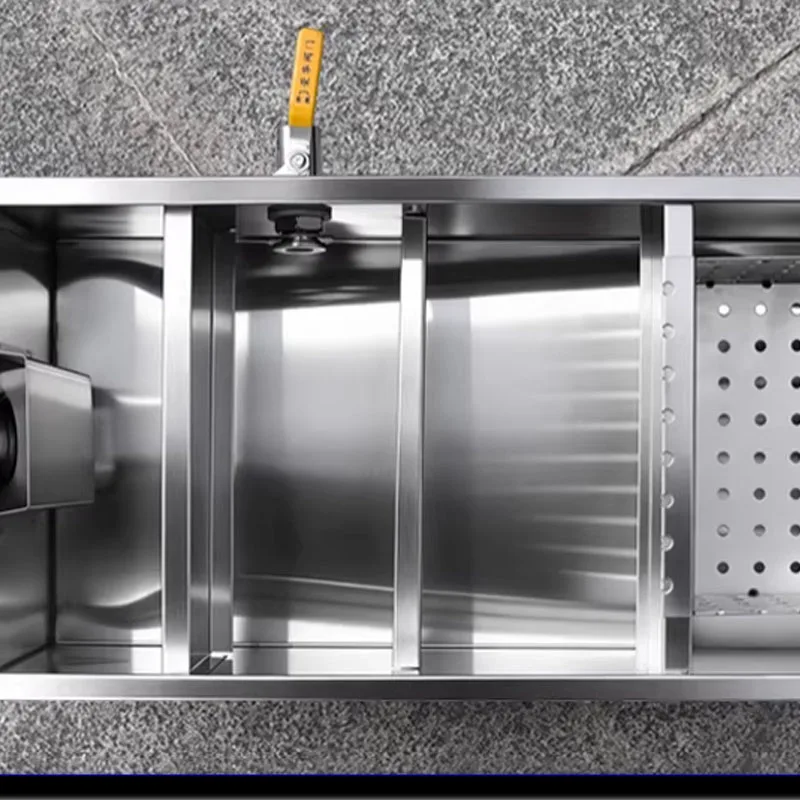 

Kitchen Grease Trap Small Oil-water Separator Stainless Steel Grease Trap for Home Commercial Restaurant Sink Drain Filter