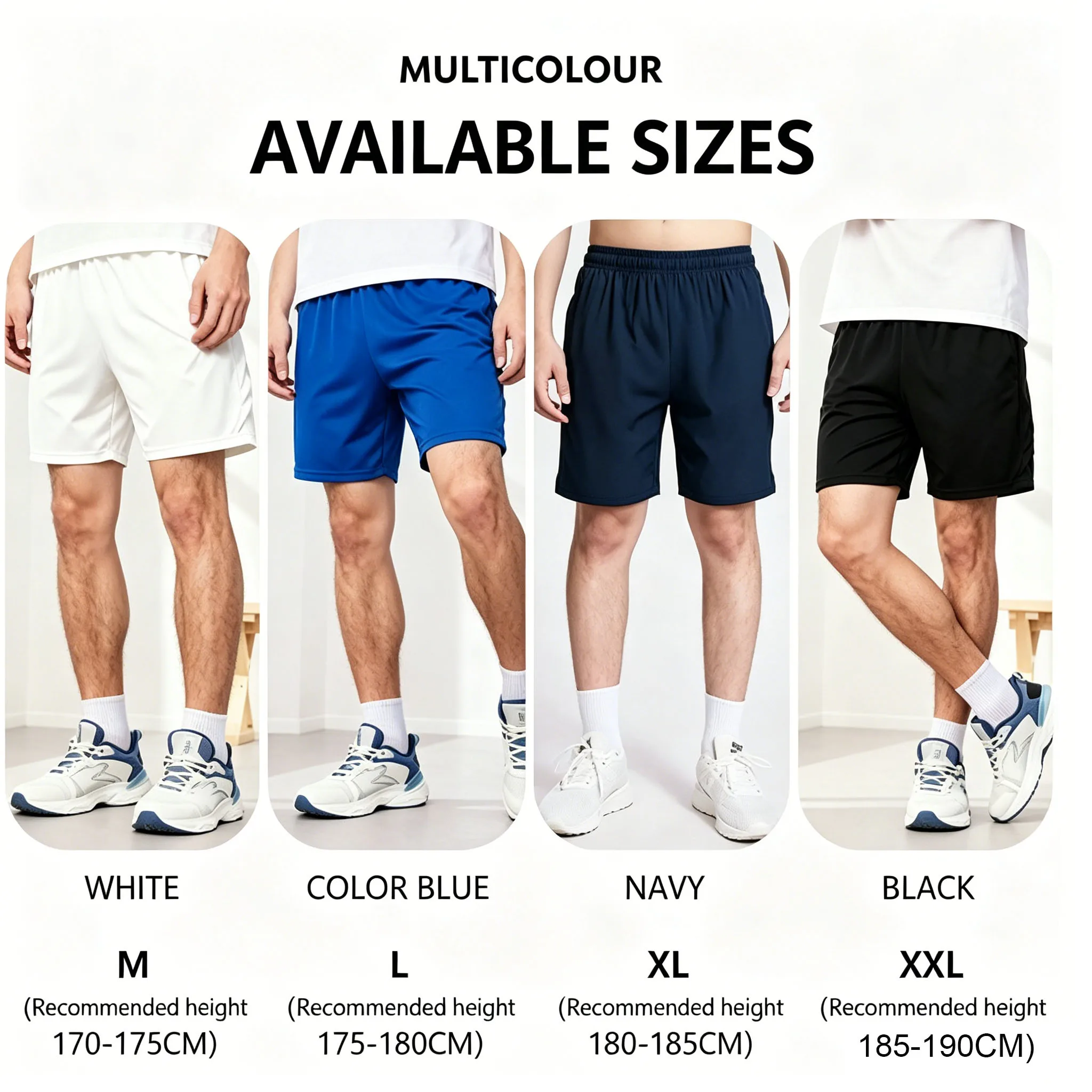 Quick Dry Sports Shorts Men's Training Fitness Running Basketball Football Five-Quarter Length Breathable Casual Sportswear
