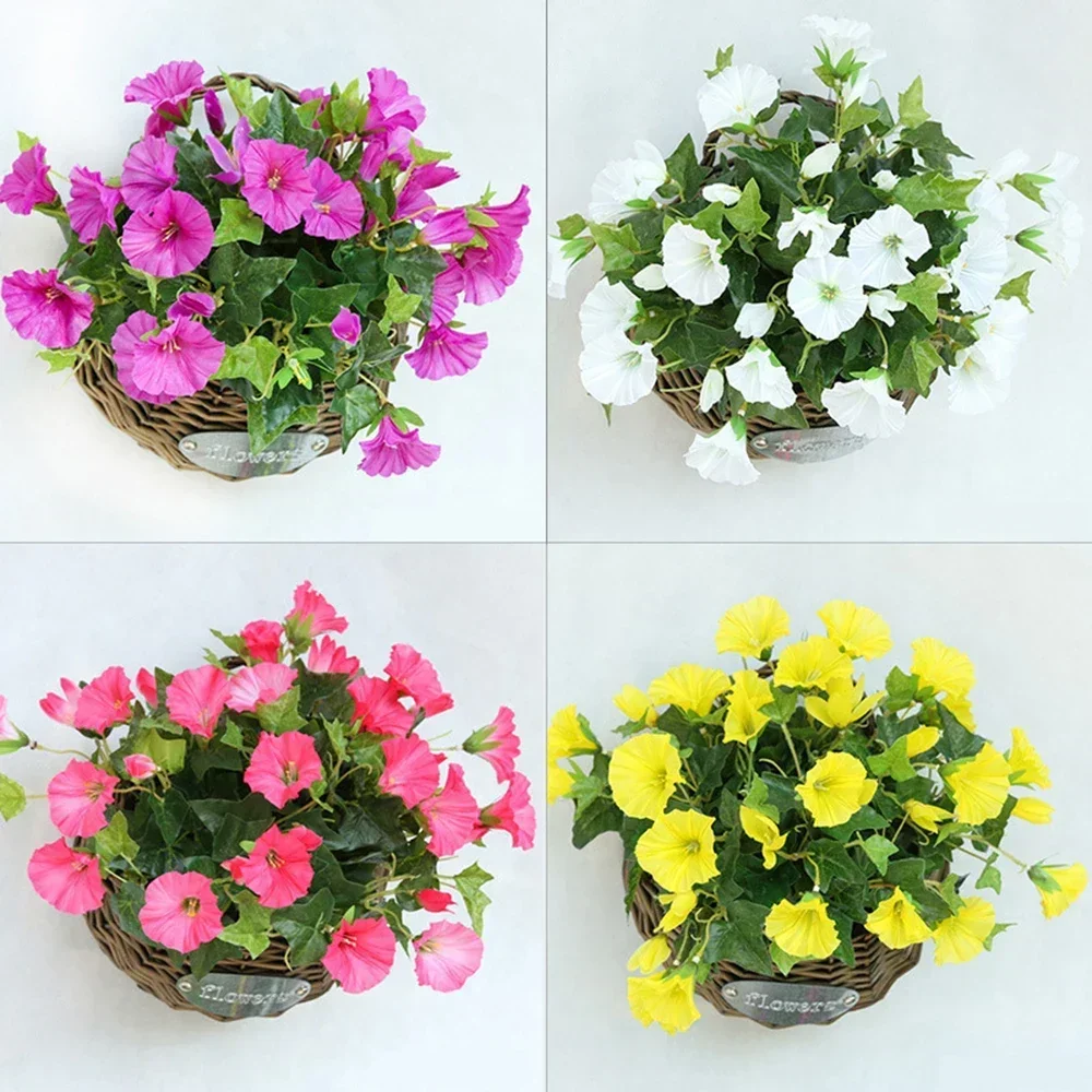 Artificial Hanging Vine Fake Morning Glory Garden Fake Morning Glory Simulation Petunia Home Decoration Party DIY Design