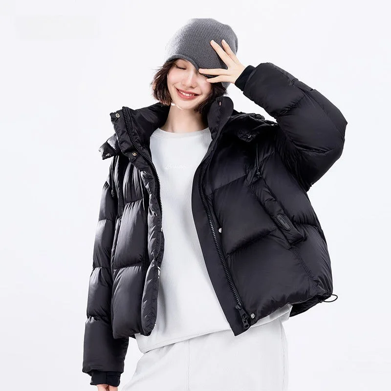 

2025 New Down Cotton Jacket Women Parkas Hooded Winter Casual Bread Cotton Clothing Female Outerwear Snow Wear Overcoat