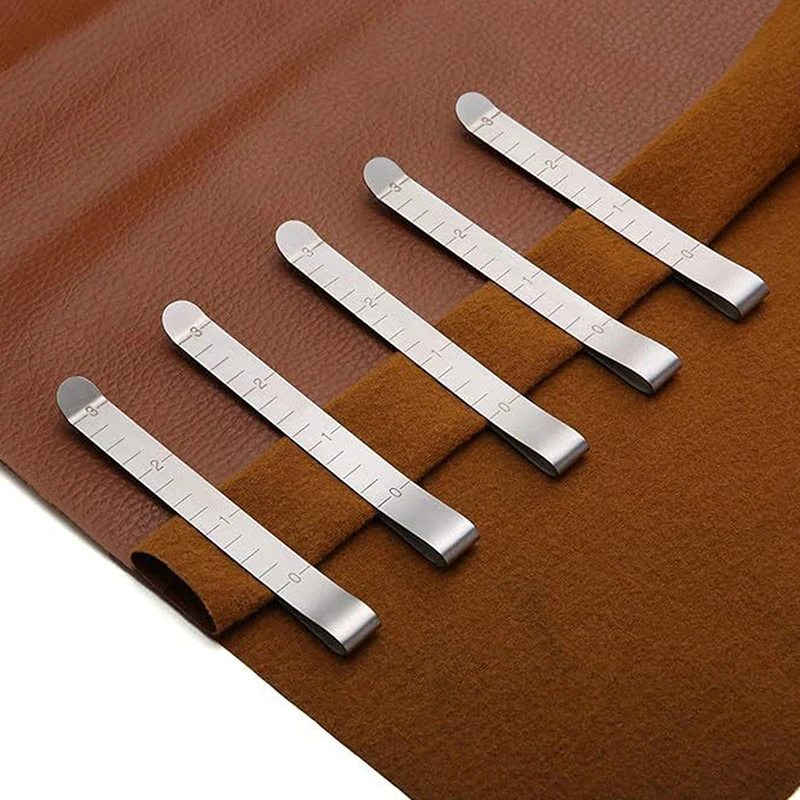 4/8pcs Metal Sewing Crimping Clip Stainless Steel Ruler Measurement Clips For Wrapping Clothes Curtain Skirts Hand Sewing